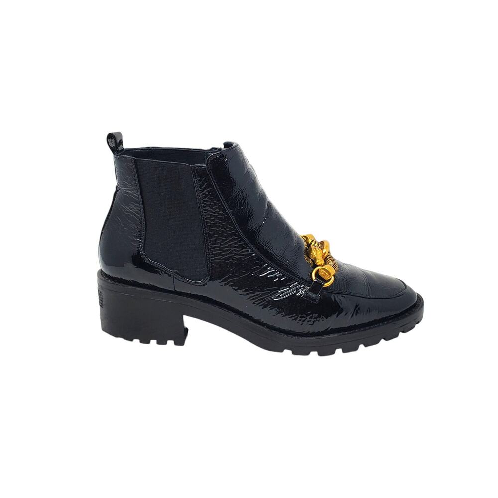 Tory Burch Jessa 45MM Lug Sole Chelsea Boots Perfect Black 61392 Size US 9.5